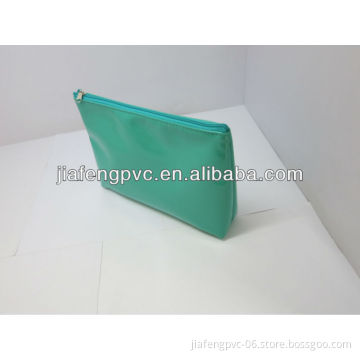 New Style Green Patent PU Wash Bag wtih Zipper